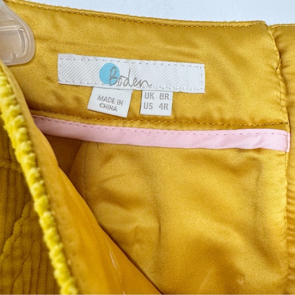 Boden Corduroy Mini Skirt Mustard Yellow US 4 - Picture 5 of 7